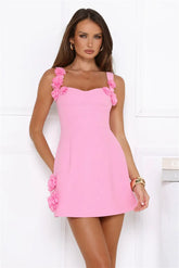 Flirty Florals Mini Dress Pink