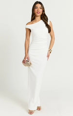 Genie Maxi Dress - Off The Shoulder Dress in White