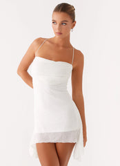 Axel Beaded Mini Dress - White