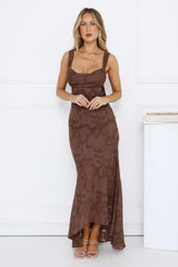 Enchanted Empire Maxi Dress Brown