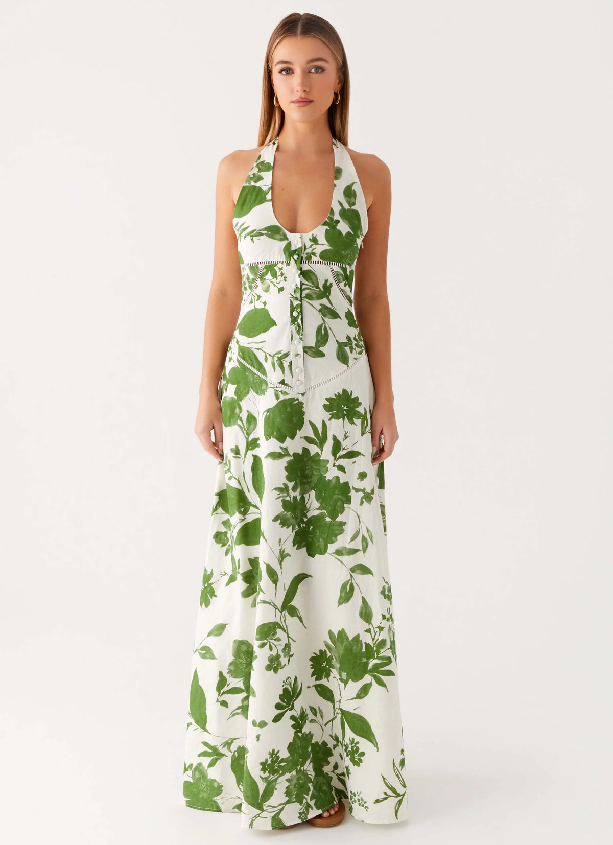 Ember Valley Maxi Dress - Verdant Bloom