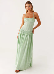 Jacinda Drop Waist Maxi Dress - Sage