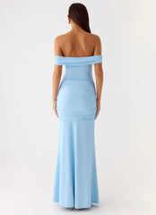 Vee Bardot Maxi Dress - Blue