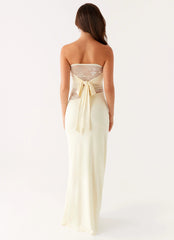 Sweet Energy Strapless Maxi Dress - Yellow