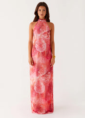 California Maxi Dress - Flamingo Fling