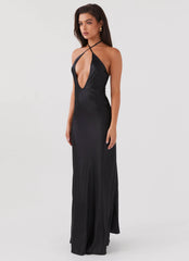 Noir Symphony Maxi Dress - Black