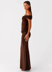 Either Way Maxi Dress - Chocolate