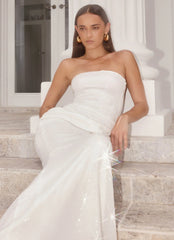 Anticipating Sequin Maxi Dress - White