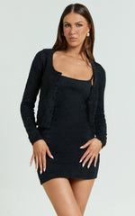 Rosie Mini Dress - Knitted Dress in Black