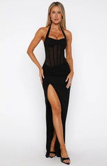 Champagne Promises Maxi Dress Black