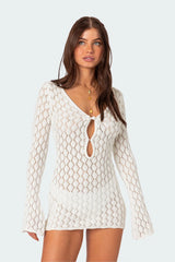 Brie Cut Out Crochet Mini Dress