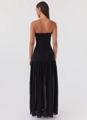 Eden Strapless Maxi Dress - Black