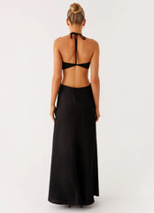 Sweetheart Cut Out Maxi Dress - Black