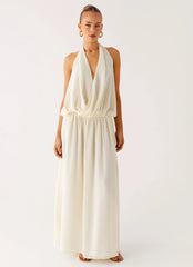 Narlah Halter Maxi Dress - Ivory