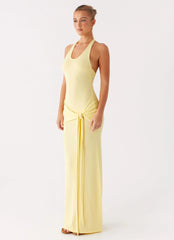 Pina Colada Knit Maxi Dress - Yellow