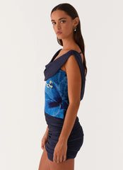 Good Fortune Mini Dress - Navy