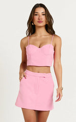 Ariana Mini Skort - High Waisted Skort in Pink