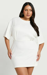 Karyna Mini Dress - shirt Dress in White