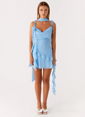Carina Mini Dress - Blue