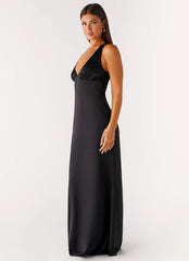 Desi Halterneck Maxi Dress - Black