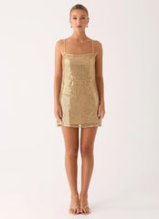 Kaitlin Mini Dress - Gold