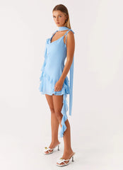 Carina Mini Dress - Blue