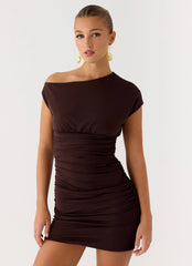 Liana Mini Dress - Chocolate