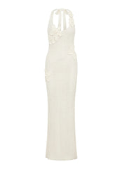 Novalee Flower Crochet Maxi Dress - Ivory