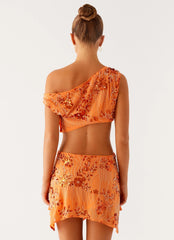 Aletta Sequin Mini Dress - Orange