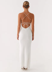 Paxton Beaded Maxi Dress - White