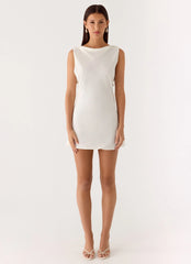 Tuscan Glow Chiffon Mini Dress - Ivory