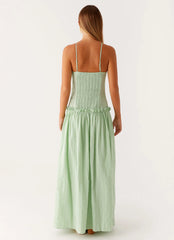 Jacinda Drop Waist Maxi Dress - Sage