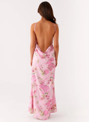 Pascal Maxi Dress - Pink Floral Print
