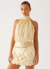 Movie Star Mini Skirt - Yellow