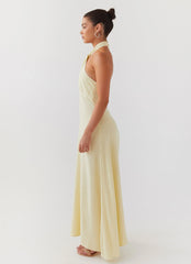 Adrienne Linen Maxi Dress - Lemon