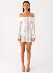 Syvanna Lace Mini Dress - White