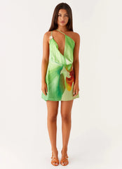 Aiva Mini Dress - Green Floral