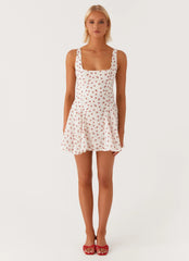 Kiva Mini Dress - Red Ditsy Floral