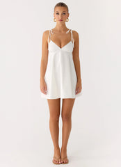 Take Me High Mini Dress - White