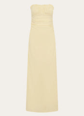 Xena Gathered Maxi Dress - Yellow