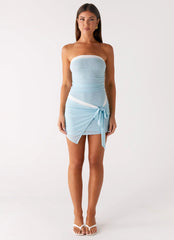Oceanfront Mini Dress - Blue