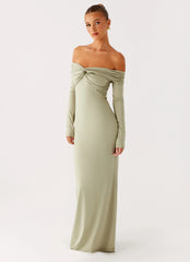 Marla Long Sleeve Maxi Dress - Sage