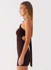 Poetry Mini Dress - Chocolate