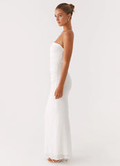 Paxton Beaded Maxi Dress - White