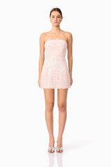 Kiki Strapless Mini Dress in Pink