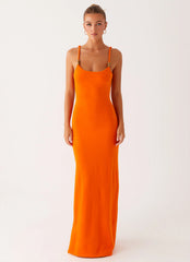 Elaina Knit Maxi Dress - Orange