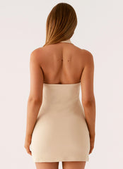 Chichi Mini Dress - Light Beige