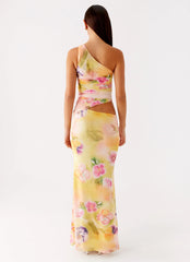 Seranella One Shoulder Maxi Dress - Sunburst Floral