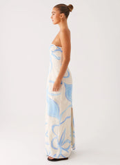 Raiden Maxi Dress - Bloom Wave Print