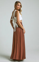 Break A Leg Maxi Skirt - Wrap Tie Skirt in Espresso